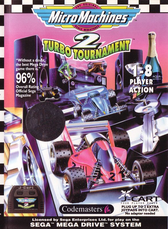 Micro Machines: Turbo Tournament 96 box art for Sega Mega Drive